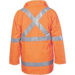 HiVis Cross Back D/N “2 In 1” Rain Jacket 3995 -Work Clothing Store 3995OrangeBack
