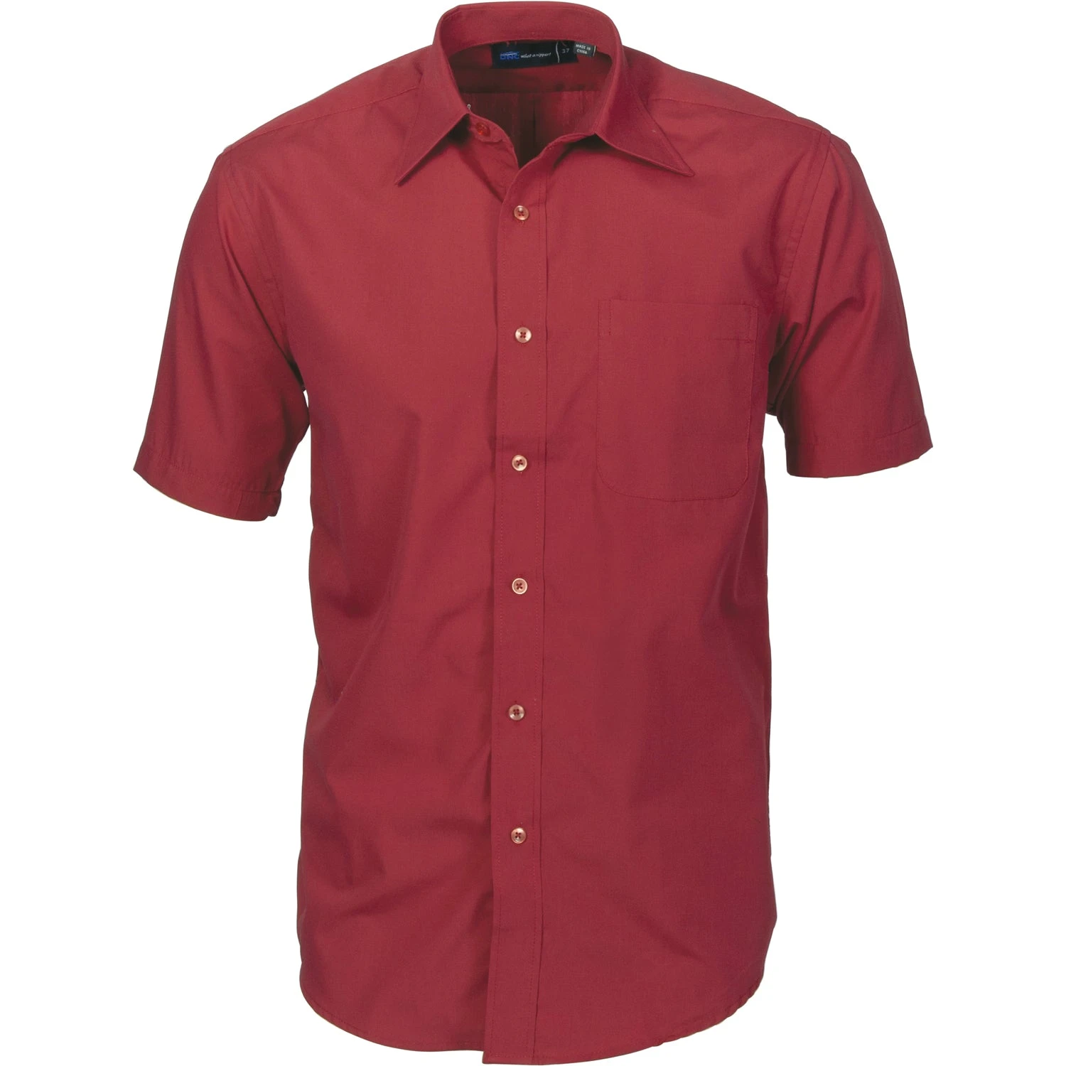 Mens Premier Poplin Business Shirts - Short Sleeve 4151 2 Mens Premier Poplin Business Shirts - Short Sleeve 4151 - Image 2
