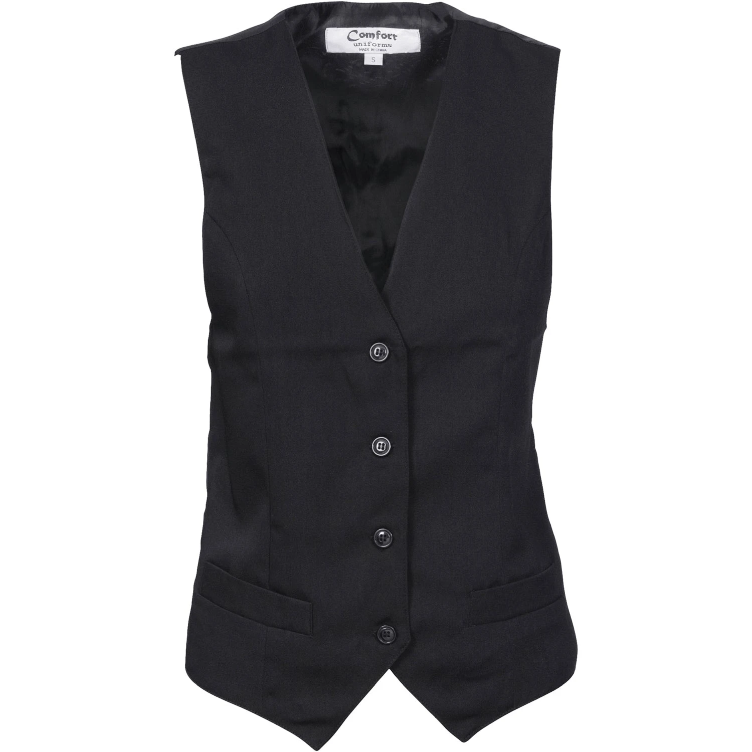 Ladies Black Vest 4302 1 Ladies Black Vest 4302