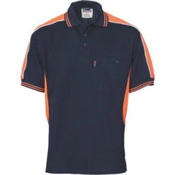 Polyester Cotton Panel Polo Shirt - Short Sleeve - 5214