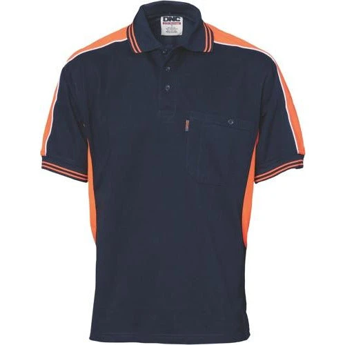 Polyester Cotton Panel Polo Shirt - Short Sleeve - 5214 1 Polyester Cotton Panel Polo Shirt - Short Sleeve - 5214