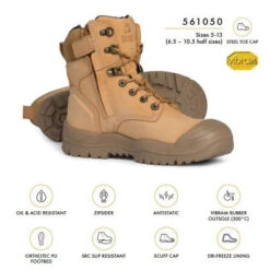 Mongrel 561050 L/U Zip Nitrile Scuff Cap Safety Boot 7 Mongrel 561050 L/U Zip Nitrile Scuff Cap Safety Boot -Work Clothing Store 561050
