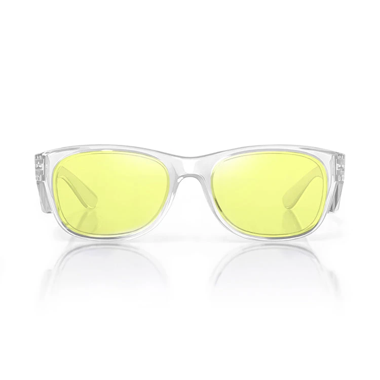 Safe Style CCY100 Classic Clear Frame Yellow Safety Glasses 2 Safe Style CCY100 Classic Clear Frame Yellow Safety Glasses - Image 2