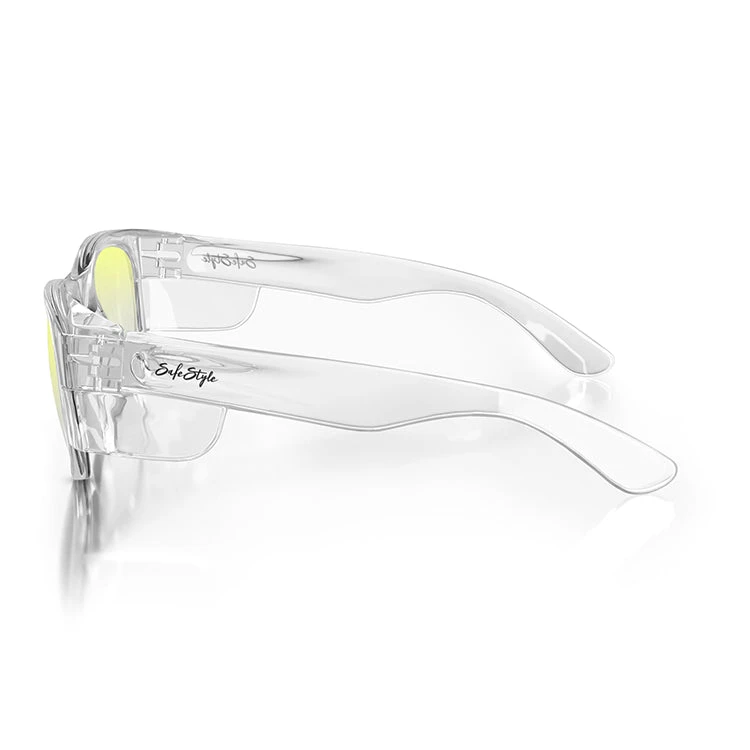Safe Style CCY100 Classic Clear Frame Yellow Safety Glasses 3 Safe Style CCY100 Classic Clear Frame Yellow Safety Glasses - Image 3