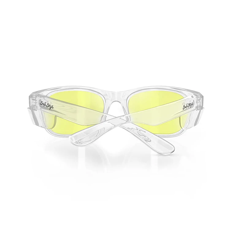 Safe Style CCY100 Classic Clear Frame Yellow Safety Glasses 4 Safe Style CCY100 Classic Clear Frame Yellow Safety Glasses - Image 4