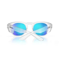Safe Style CRCBP100 Cruisers Clear Frame Mirror Blue Polarised Safety Glasses -Work Clothing Store Cruisers R Clear ReflectiveBluePolarisedUV400Lens 04Back750px 1800x1800 2e1eaa83 627f 4f76 aca7 7f52cee2ebd0