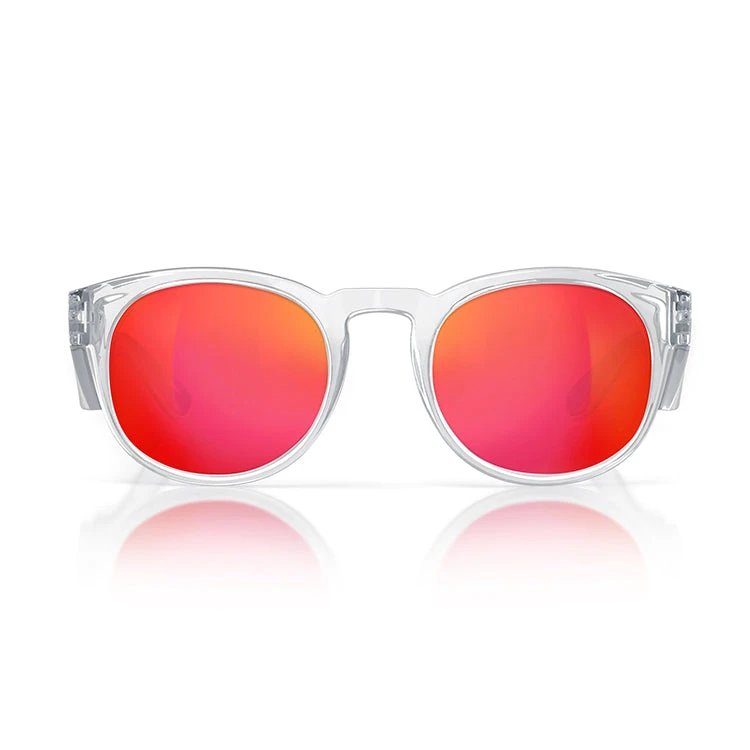 Safe Style CRCRP100 Cruisers Clear Frame/Mirror Red Polarised UV400 Safety Glasses 2 Safe Style CRCRP100 Cruisers Clear Frame/Mirror Red Polarised UV400 Safety Glasses - Image 2