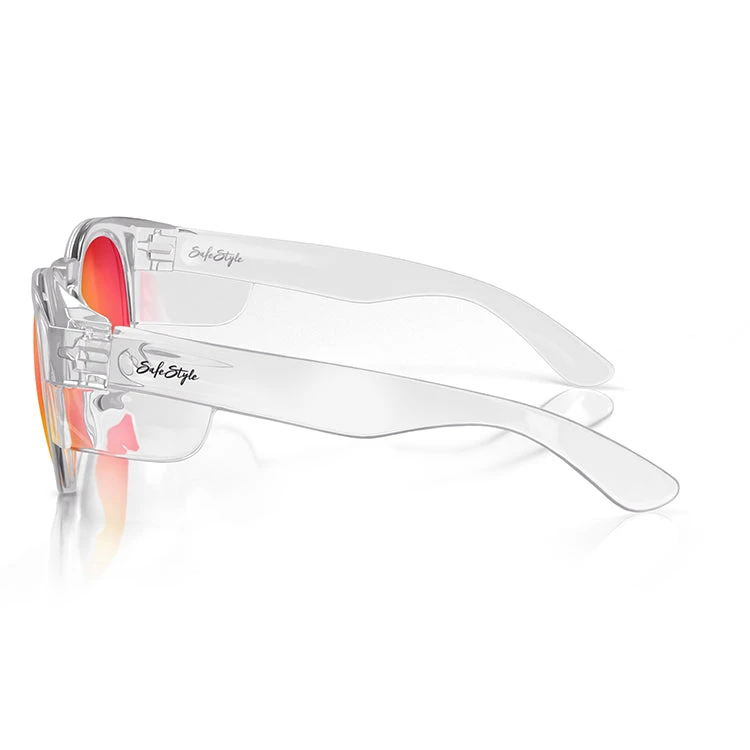 Safe Style CRCRP100 Cruisers Clear Frame/Mirror Red Polarised UV400 Safety Glasses 3 Safe Style CRCRP100 Cruisers Clear Frame/Mirror Red Polarised UV400 Safety Glasses - Image 3