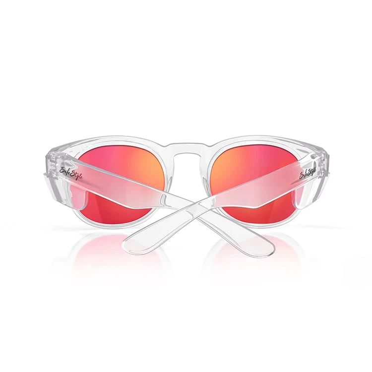 Safe Style CRCRP100 Cruisers Clear Frame/Mirror Red Polarised UV400 Safety Glasses 4 Safe Style CRCRP100 Cruisers Clear Frame/Mirror Red Polarised UV400 Safety Glasses - Image 4