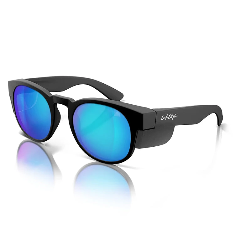 Safe Style CRMBBP100 Cruisers Matte Black Frame/Mirror Blue Polarised UV400 Safety Glasses 1 Safe Style CRMBBP100 Cruisers Matte Black Frame/Mirror Blue Polarised UV400 Safety Glasses