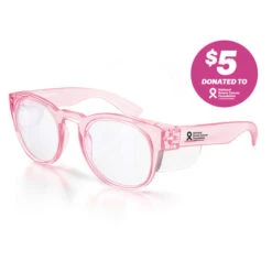 Safe Style CRPC100 Cruisers Pink Frame/Clear UV400 Safety Glasses