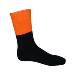 DNC Extra Thick Hi-Vis 2 Tone Bamboo Socks - S109 5 DNC Extra Thick Hi-Vis 2 Tone Bamboo Socks - S109 -Work Clothing Store Extra Thick Hi Vis 2 Tone Bamboo Socks Orange Navy
