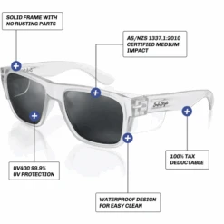 Safe Style FCP100 Fusion Clear Frame Polarised Safety Glasses -Work Clothing Store FCP100