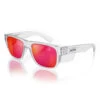Safe Style FCRP100 Fusions Clear Frame Mirror Red Polarised Safety Glasses