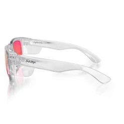 Safe Style FCRP100 Fusions Clear Frame Mirror Red Polarised Safety Glasses -Work Clothing Store Fusions R Clear ReflectiveRedPolarisedUV400Lens 03Side750px 540x a698f2bd 69c3 4125 a283 06e8caf733cf