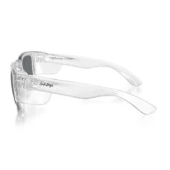 Safe Style FCT100 Fusion Clear Frame Safety Glasses 9 Safe Style FCT100 Fusion Clear Frame Safety Glasses -Work Clothing Store Fusions R Clear TintedUV400Lens 03Side750px 1800x1800 191cf531 a1ff 4daf b53d b9683e46c328