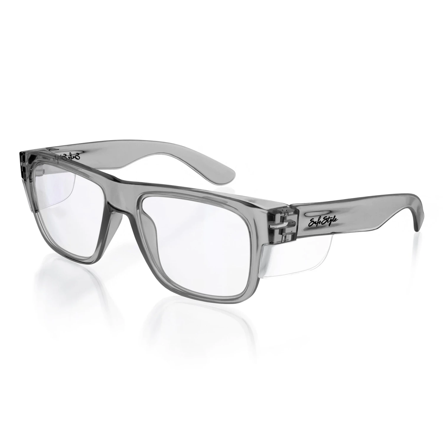 Safe Style FGC100 Fusions Graphite Frame Clear Safety Glasses 1 Safe Style FGC100 Fusions Graphite Frame Clear Safety Glasses