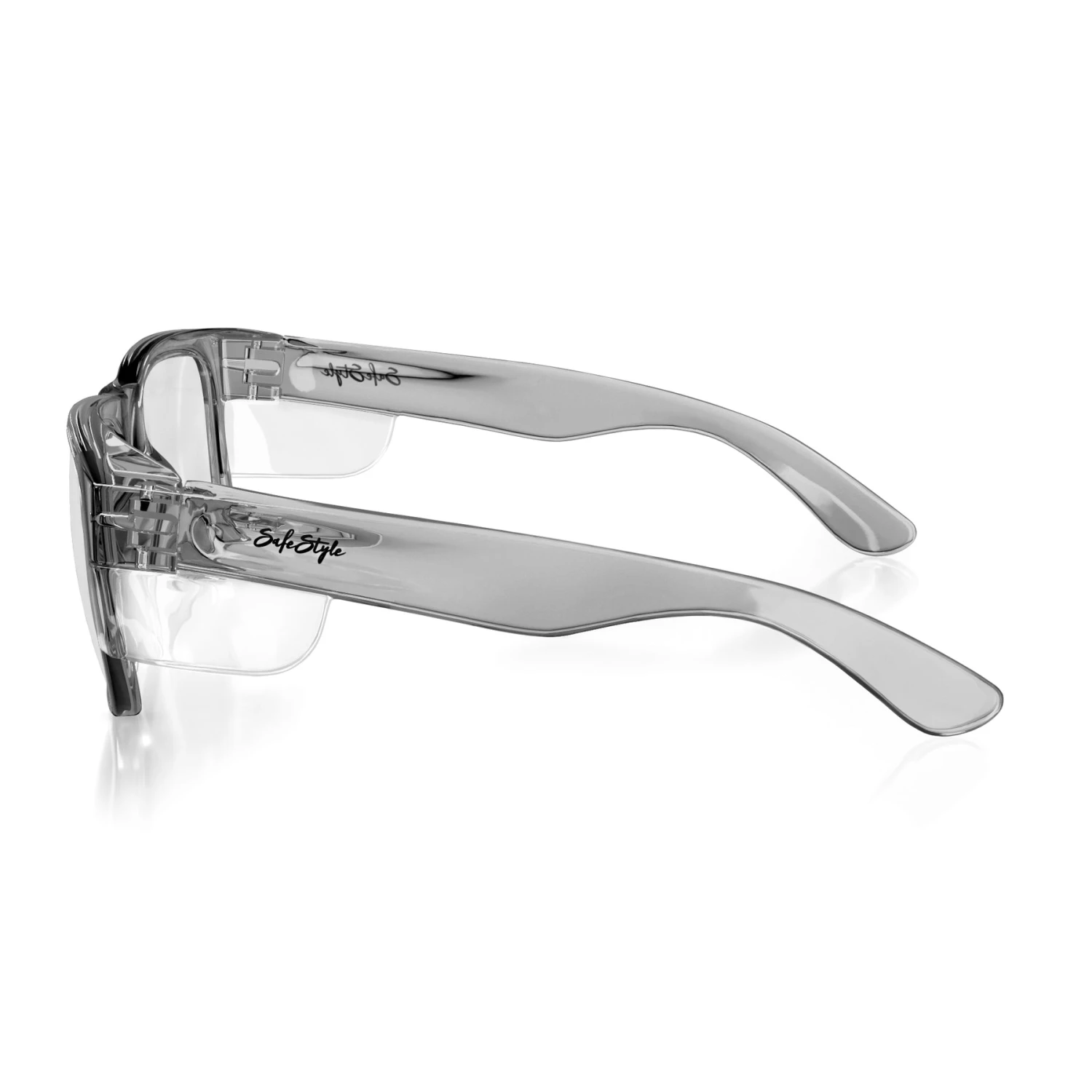 Safe Style FGC100 Fusions Graphite Frame Clear Safety Glasses 3 Safe Style FGC100 Fusions Graphite Frame Clear Safety Glasses - Image 3