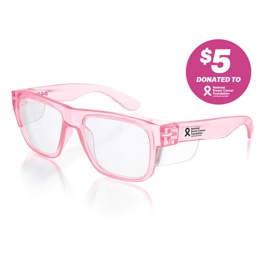 Safe Style FPC100 Fusions Pink Frame Clear Safety Glasses 1 Safe Style FPC100 Fusions Pink Frame Clear Safety Glasses