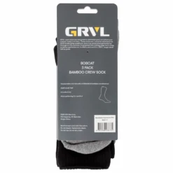 GRVL Socks - Bobcat Bamboo Heavy Duty Crew 3 Pack -Work Clothing Store GRVL Bobcat2