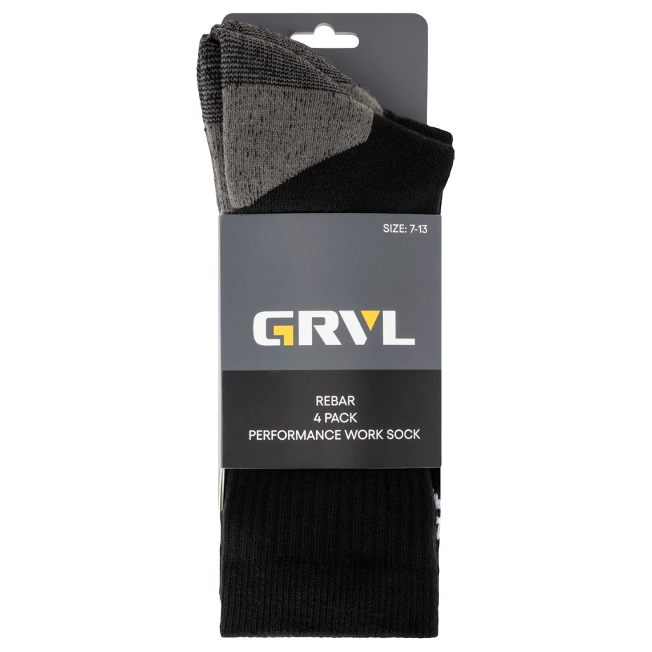 GRVL Socks - Rebar Sorbtek Performance 4 Pack 1 GRVL Socks - Rebar Sorbtek Performance 4 Pack