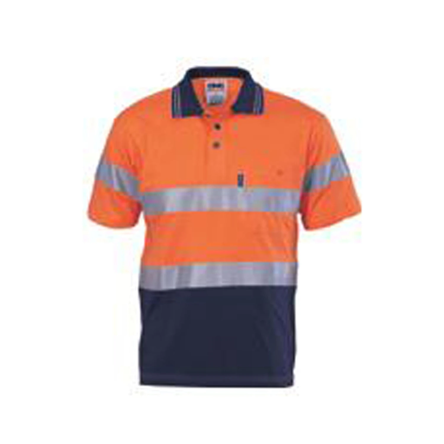 Hivis Cool-Breeze Cotton Jersey Polo With CSR R/Tape - S/S - 3915 2 Hivis Cool-Breeze Cotton Jersey Polo With CSR R/Tape - S/S - 3915 - Image 2