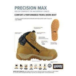Magnum MPN150 Precision Max Safety Boot -Work Clothing Store WBD MGN PM WHT Facts