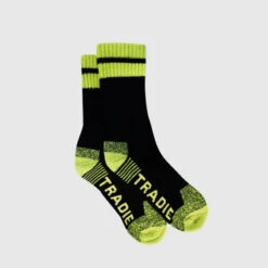 Tradie M22530SJ Mens 3pk Acrylic Crew Sock 5 Tradie M22530SJ Mens 3pk Acrylic Crew Sock -Work Clothing Store m22530bw flatlay