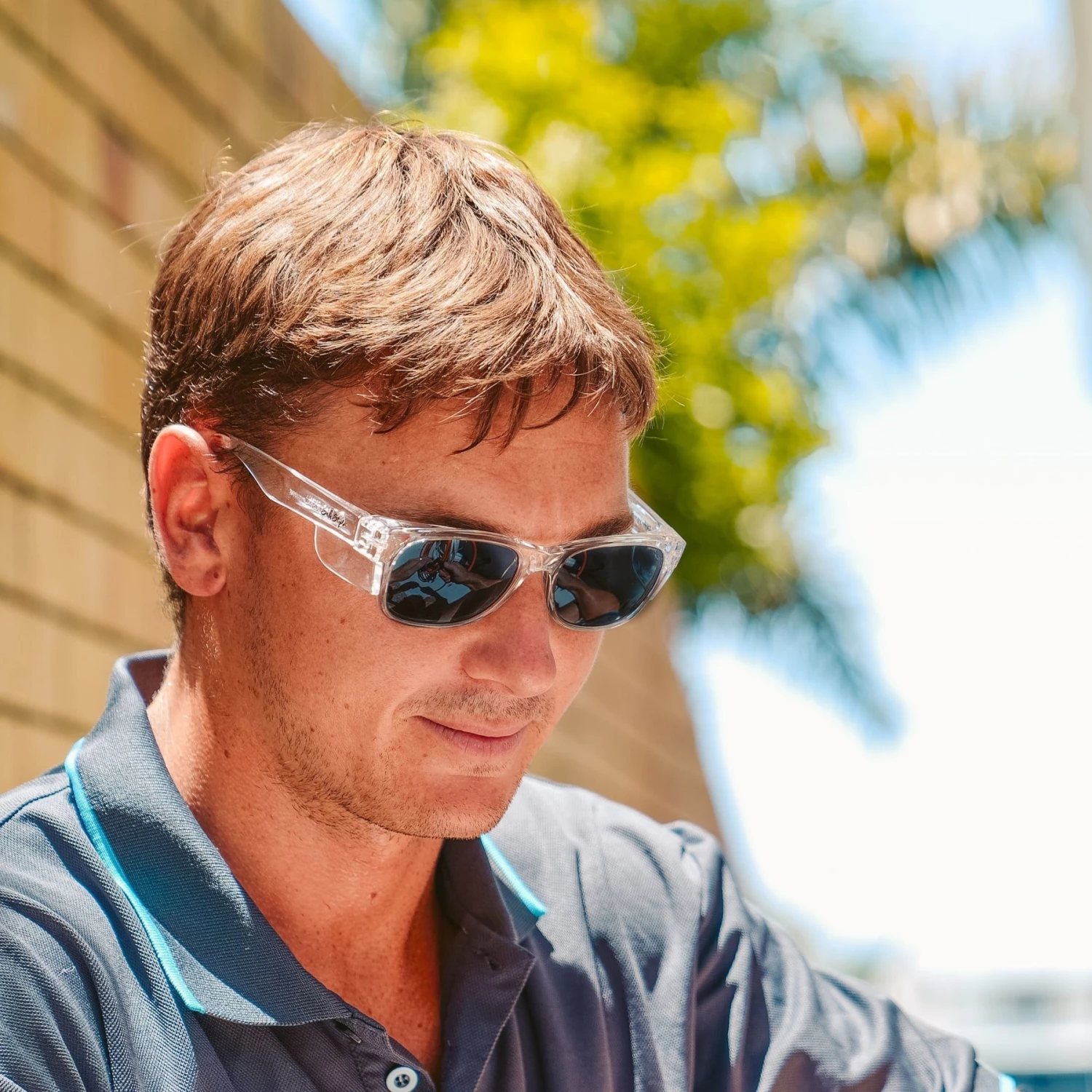 Safe Style CCP100 Classic Clear Frame Polarised Safety Glasses 6 Safe Style CCP100 Classic Clear Frame Polarised Safety Glasses - Image 6