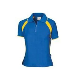 Ladies Poly/Cotton Contrast Raglan Panel Polo 5246 -Work Clothing Store polo shirt royal gold